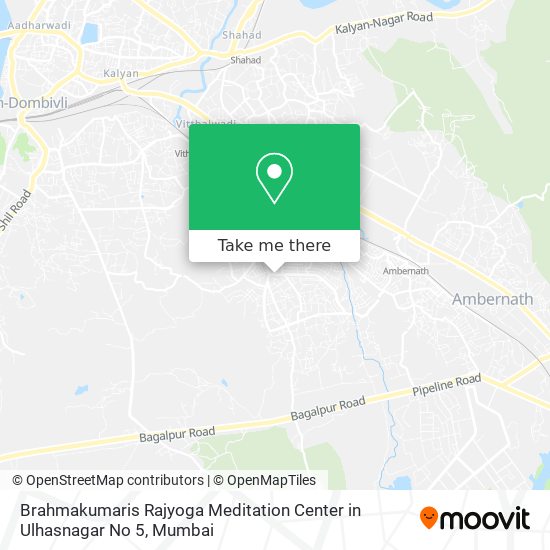 Brahmakumaris Rajyoga Meditation Center in Ulhasnagar No 5 map