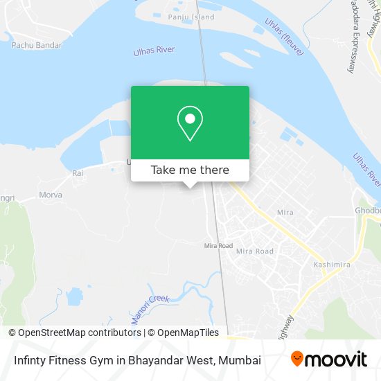 Infinty Fitness Gym in Bhayandar West map