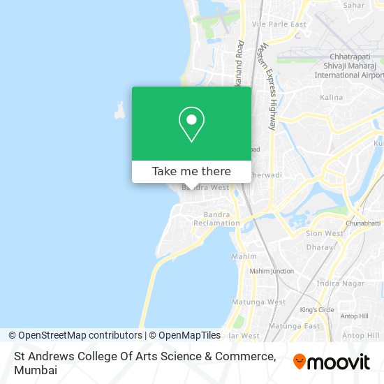 St Andrews College Of Arts Science & Commerce map