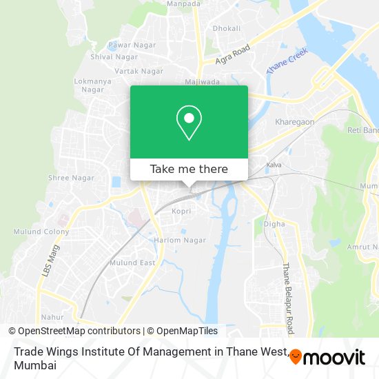 Trade Wings Institute Of Management in Thane West map
