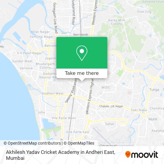 Akhilesh Yadav Cricket Academy in Andheri East map