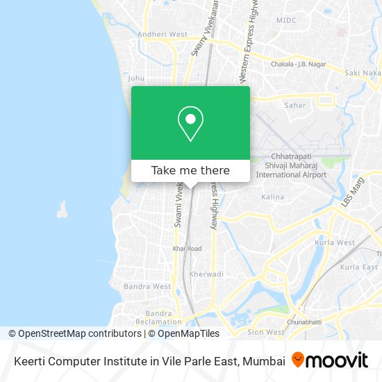 Keerti Computer Institute in Vile Parle East map