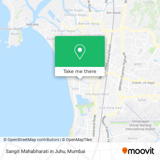 Sangit Mahabharati in Juhu map
