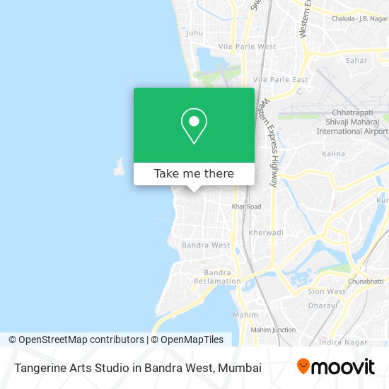 Tangerine Arts Studio in Bandra West map