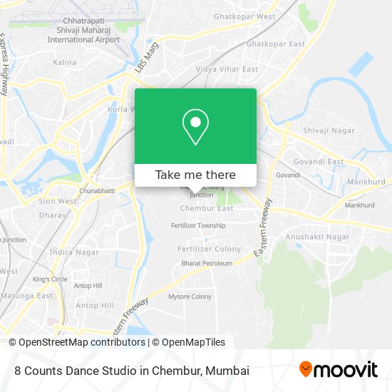 8 Counts Dance Studio in Chembur map