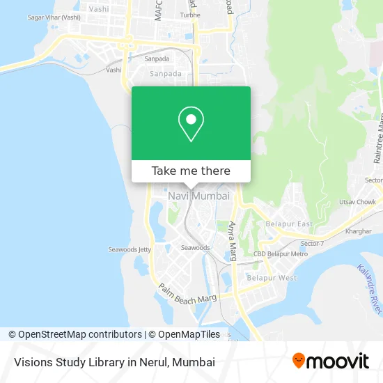 Visions Study Library in Nerul map