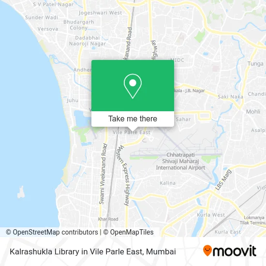 Kalrashukla Library in Vile Parle East map