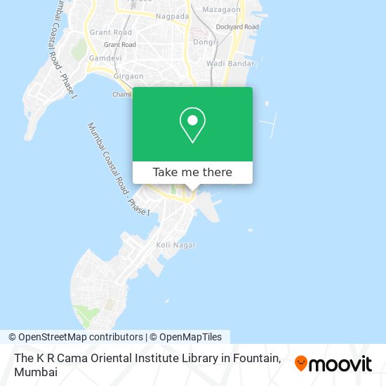 The K R Cama Oriental Institute Library in Fountain map