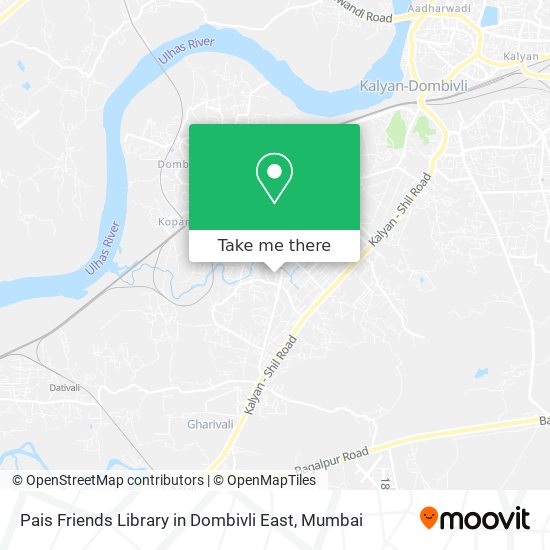 Pais Friends Library in Dombivli East map