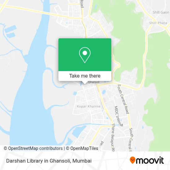 Darshan Library in Ghansoli map