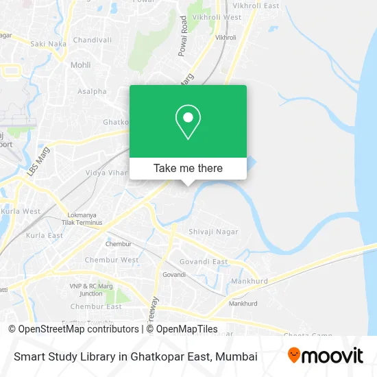 Smart Study Library in Ghatkopar East map