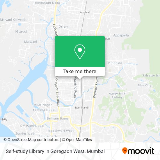 Self-study Library in Goregaon West map