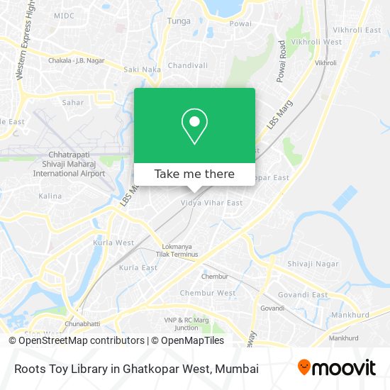 Roots Toy Library in Ghatkopar West map