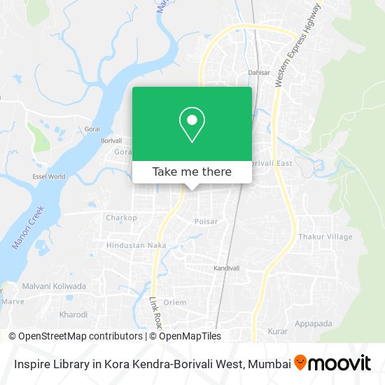 Inspire Library in Kora Kendra-Borivali West map