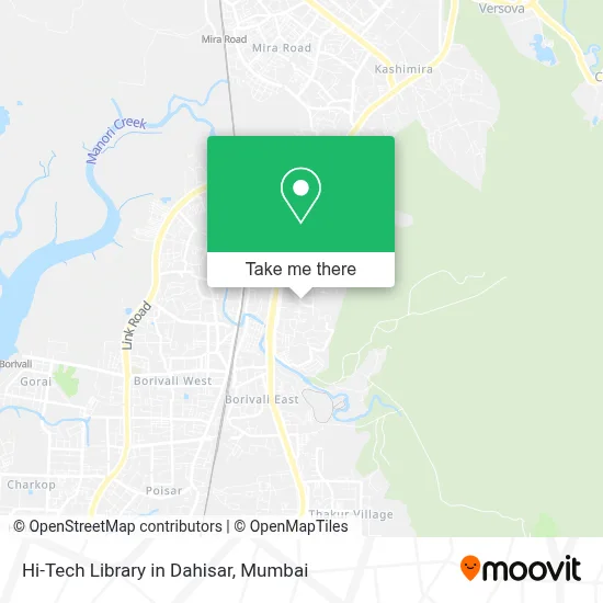 Hi- Tech Library in Dahisar map