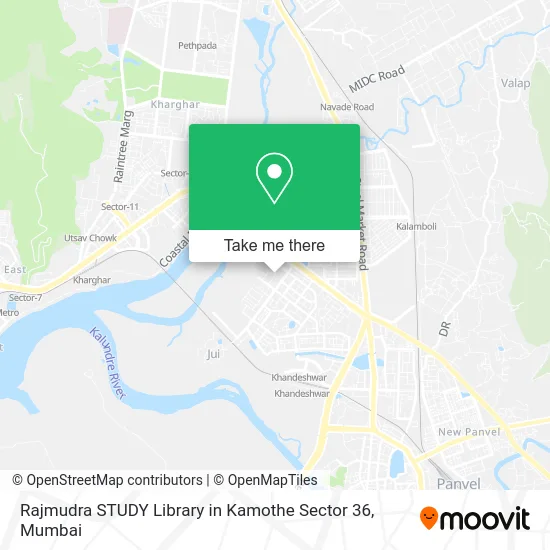 Rajmudra STUDY Library in Kamothe Sector 36 map