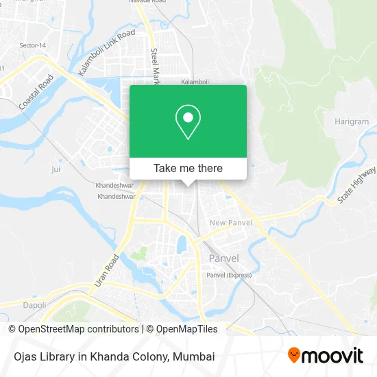 Ojas Library in Khanda Colony map