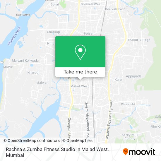 Rachna s Zumba Fitness Studio in Malad West map