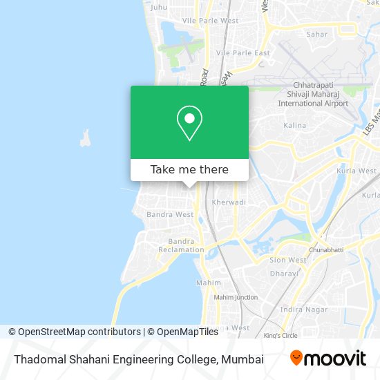 Thadomal Shahani Engineering College map