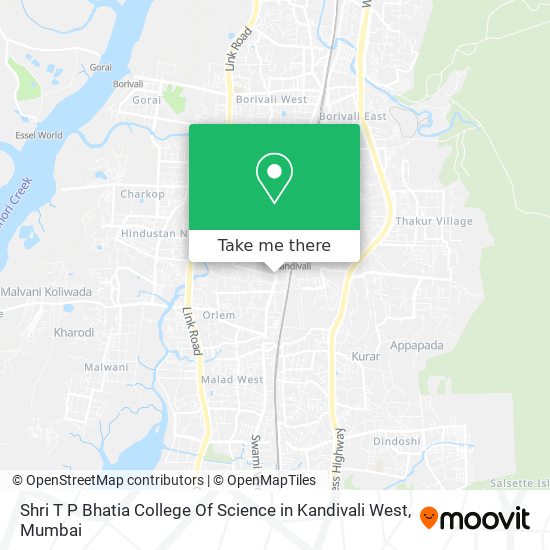 Shri T P Bhatia College Of Science in Kandivali West map