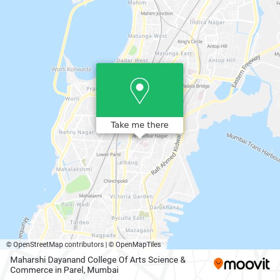 Maharshi Dayanand College Of Arts Science & Commerce in Parel map