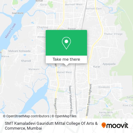 SMT Kamaladevi Gauridutt Mittal College Of Arts & Commerce map