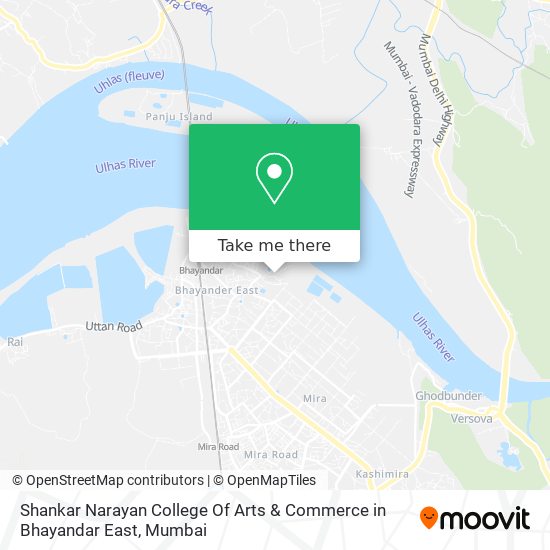 Shankar Narayan College Of Arts & Commerce in Bhayandar East map