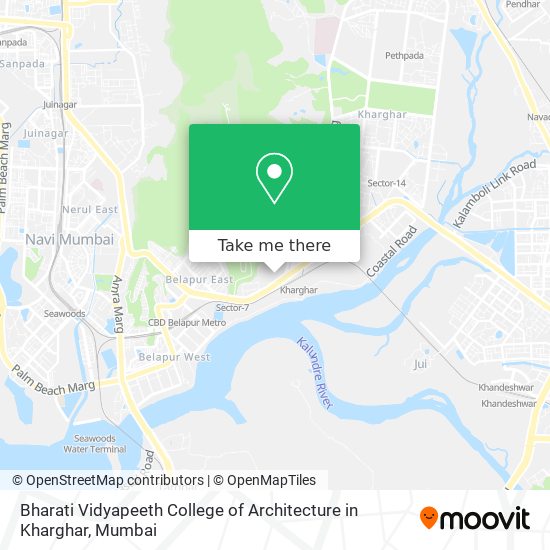 Bharati Vidyapeeth College of Architecture in Kharghar map