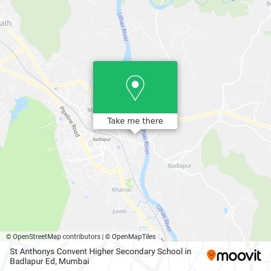 St Anthonys Convent Higher Secondary School in Badlapur Ed map