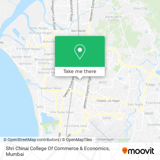 Shri Chinai College Of Commerce & Economics map