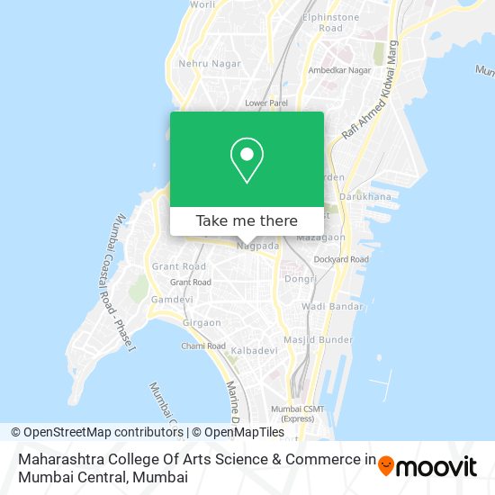 Maharashtra College Of Arts Science & Commerce in Mumbai Central map