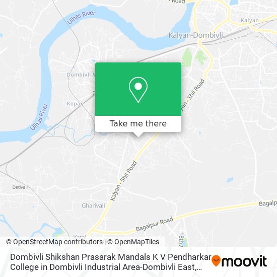 Dombivli Shikshan Prasarak Mandals K V Pendharkar College in Dombivli Industrial Area-Dombivli East map