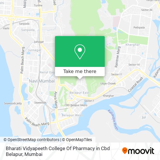 Bharati Vidyapeeth College Of Pharmacy in Cbd Belapur map