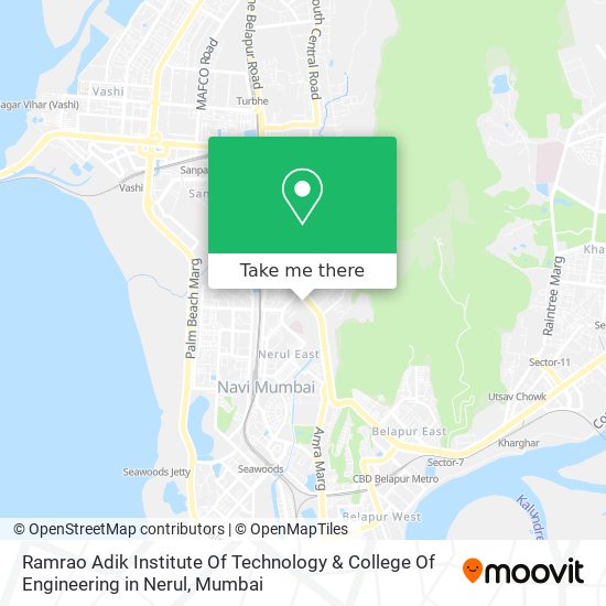 Ramrao Adik Institute Of Technology & College Of Engineering in Nerul map