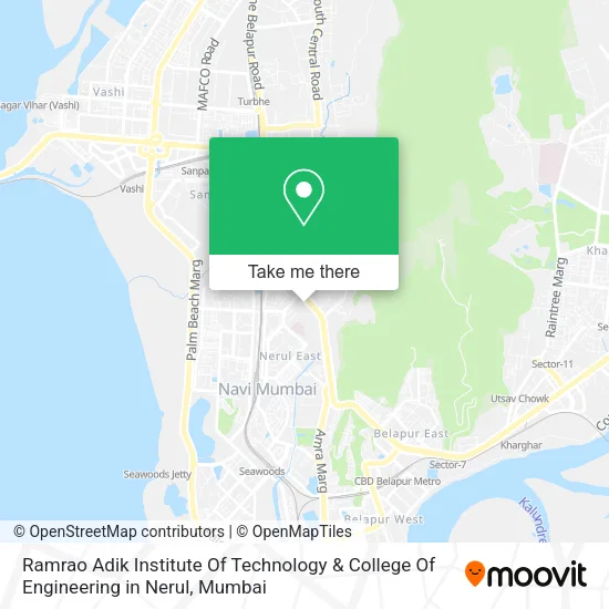 Ramrao Adik Institute Of Technology & College Of Engineering in Nerul map