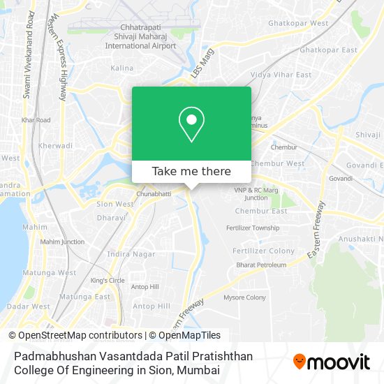 Padmabhushan Vasantdada Patil Pratishthan College Of Engineering in Sion map
