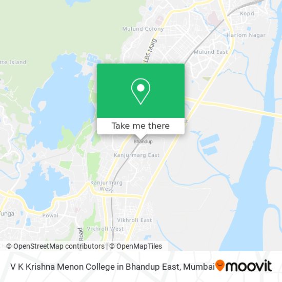 V K Krishna Menon College in Bhandup East map