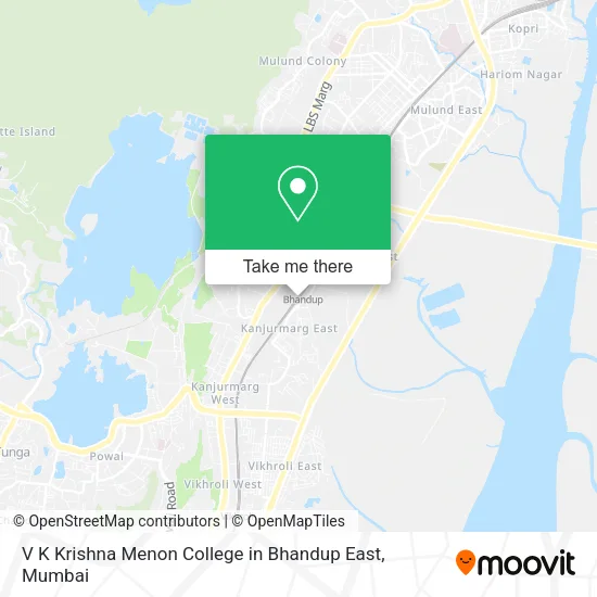 V K Krishna Menon College in Bhandup East map