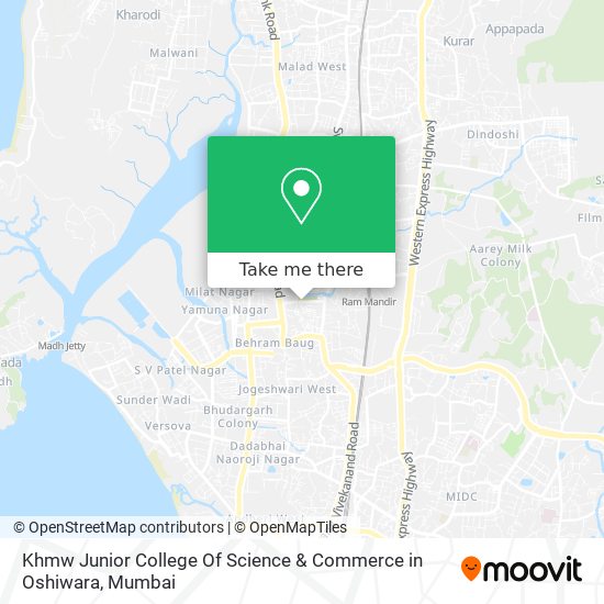 Khmw Junior College Of Science & Commerce in Oshiwara map