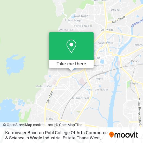 Karmaveer Bhaurao Patil College Of Arts Commerce & Science in Wagle Industrial Estate-Thane West map