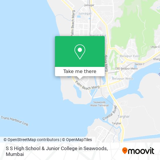 S S High School & Junior College in Seawoods map