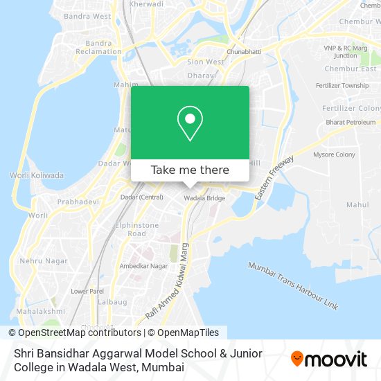 Shri Bansidhar Aggarwal Model School & Junior College in Wadala West map