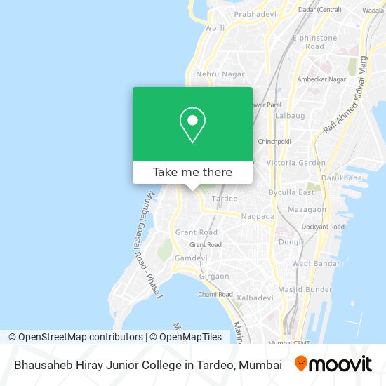 Bhausaheb Hiray Junior College in Tardeo map