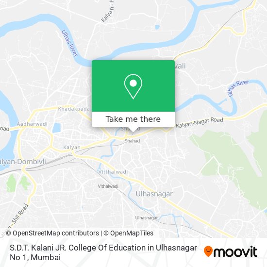 S.D.T. Kalani JR. College Of Education in Ulhasnagar No 1 map