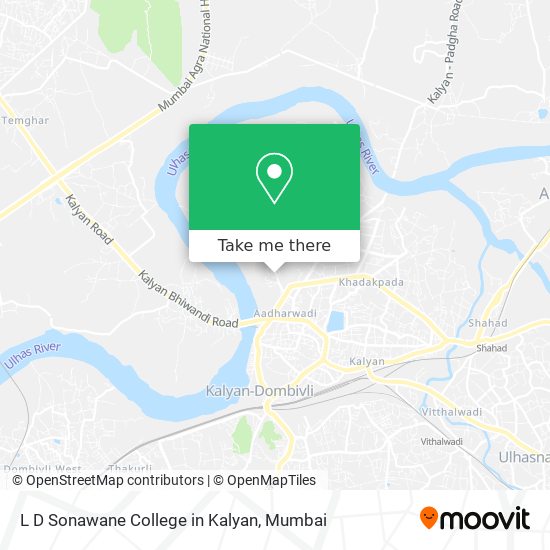 L D Sonawane College in Kalyan map