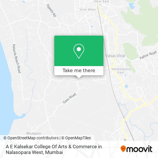 A E Kalsekar College Of Arts & Commerce in Nalasopara West map