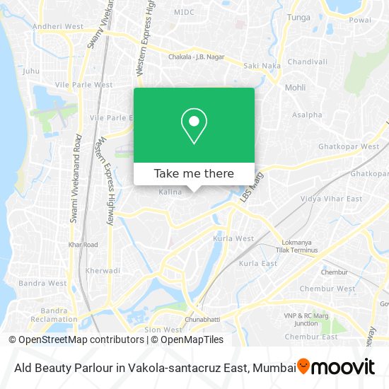 Ald Beauty Parlour in Vakola-santacruz East map