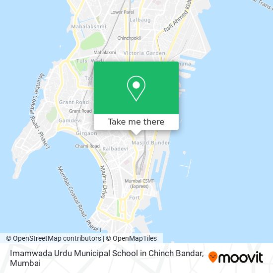 Imamwada Urdu Municipal School in Chinch Bandar map