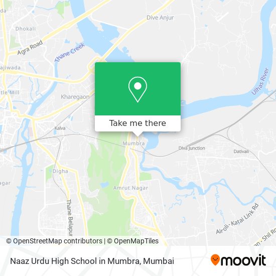 Naaz Urdu High School in Mumbra map