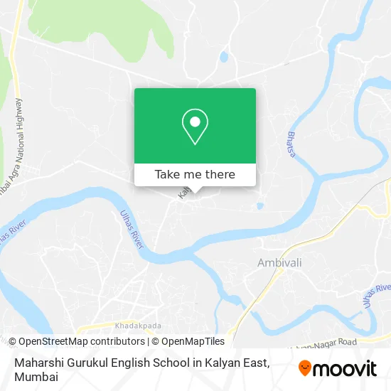 Maharshi Gurukul English School in Kalyan East map